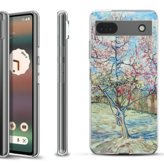 Slim-Fit Gel TPU Phone Case for Google Pixel 6a, by OneToughShield ® - Blossom Tree