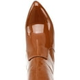 thumbnail image 2 of WILD PAIR Womens Brown Slip Resistant Padded Stretch Bravy Pointed Toe Block Heel Zip-Up Heeled Boots 8.5 M, 2 of 3