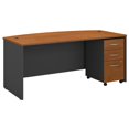 thumbnail image 1 of Series C 72W Bow Front Desk with Mobile File in Natural Cherry - Engineered Wood, 1 of 7