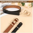 thumbnail image 6 of WHIPPY Women's Reversible Leather Belt Casual Ladies Belts for Jeans Dresses 1 Pack, 6 of 7