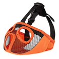 thumbnail image 2 of Adjustable Breathable Mesh Bulldog Muzzle for Short Snout Dogs - Prevent Biting, Chewing, Licking, Grooming - Orange N-S, 2 of 4