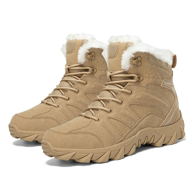 Botas de nieve forradas de piel con cordones para hombre, botines cálidos de invierno, ligeros Ndcxsfigh Tenis De Mujer Tenis De Hombre