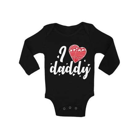 Awkward Styles Love Daddy Long Sleeve Baby Bodysuit Lovely Red Heart One Piece Babies Clothes I Love Daddy Baby Girl Clothing I Love Daddy Baby Boy Birthday Party Clothes Best Dad Ever Baby