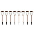 thumbnail image 5 of Pure Garden Set of 8 Stainless-Steel Solar-Powered Outdoor Lights (Copper), 5 of 7