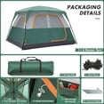 thumbnail image 6 of Camping Tent 2/4/6/8 Person, Waterproof Windproof Dome Tent with Rainfly and Multi-Directional Ventilation, Quick Instant Tents Setup for Family Outdoor, Backpacking, Hiking, 6 of 6
