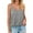 Grey, variant on Women Solid Color Cami Deep V Neck Spaghetti Strap Tank Top