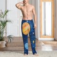 thumbnail image 4 of Salouo Planets And Stars1 Print Pajama Pants for Men, Lounge Pants Elastic Waistband Casual Men's sleepwear Loungewear Sleep Pajama Pant -X-Large, 4 of 7