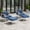 4PCS-Swivel Rocking Chairs & Ottomans, variant on Opohoro Outdoor Swivel Glider Chairs Set of 2, With 6" Cushions And Powder Coated Steel Frame for Garden Backyard, Blue