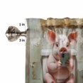 thumbnail image 5 of Bathroom Pig Kitchen Valances for Windows 60x18 Inch Kitchen Curtains Valances Rod Pocket Toilet Animals Vintage Bathroom Window Valances for Window Treatment Decor, 5 of 6