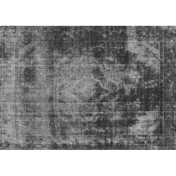 Ahgly Company Indoor Rectangle Oriental Gray Industrial Area Rugs, 6' x 9'