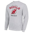 thumbnail image 2 of Men's Starter  Heather Gray New Jersey Devils Team Logo Fleece Pullover Sweatshirt, 2 of 3