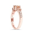 thumbnail image 3 of 1.50Ct Morganite & Natural Diamond 3 Stone Ring 14K Rose Gold, 3 of 4
