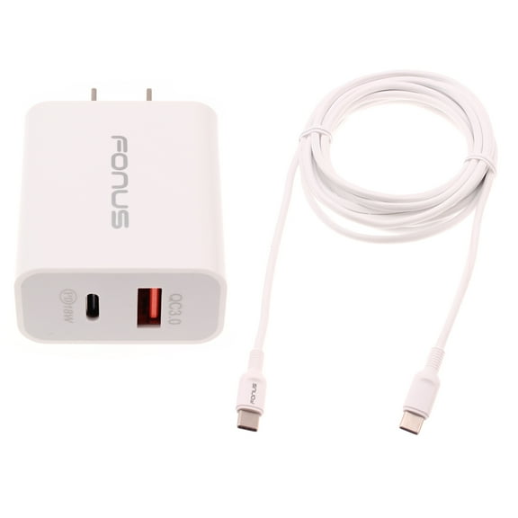 Fast Type-C 36W PD Home Charger for Orbic Myra 5G UW, Magic 5G Phones - 6ft Long Cable USB-C Power Cord QC3.0 Adapter Wall AC Plug L3A