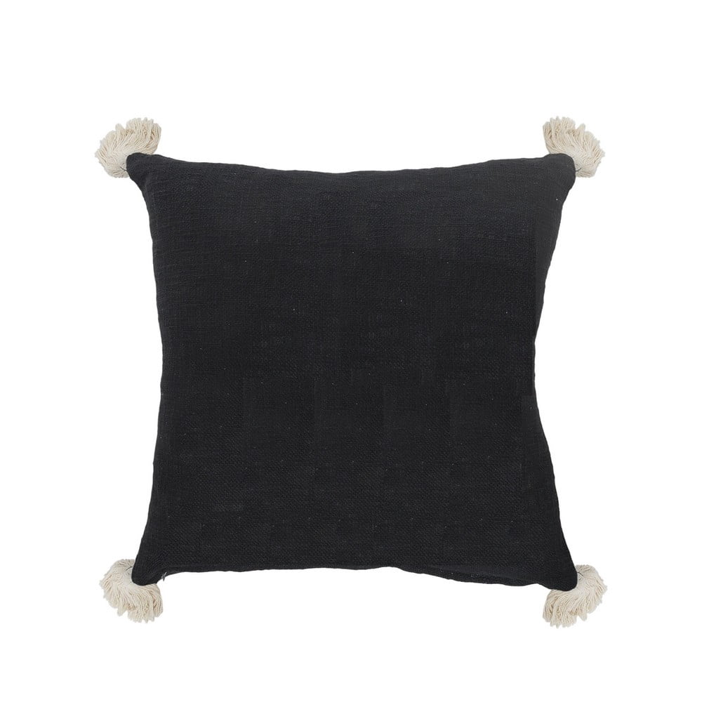 Ox Bay 20" x 20" Hand-Woven Black/ White Geometric Organic Cotton Pillow Cover