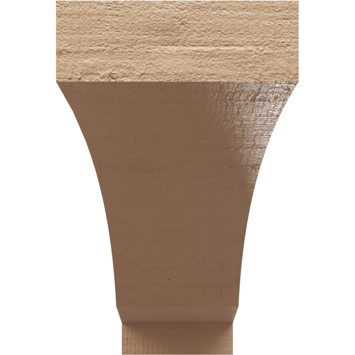 5"W x 30"D x 10"H Thin Moab Rough Cedar Woodgrain TimberThane Corbel, Primed Tan