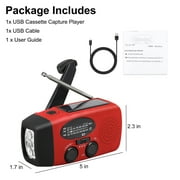 TSV Hand Crank Emergency Radio, Portable Radio Solar Powerd AM FM WB NOAA Weather Radio with SOS Alarm, Cell Phone Charge