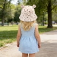 thumbnail image 5 of HAOTAGS Baby Toddler Bucket Hats, Breathable Sun Protection Fisherman Hat with Bowknot Chin Strap Printed Summer Cap Beige Size 1T, 5 of 8