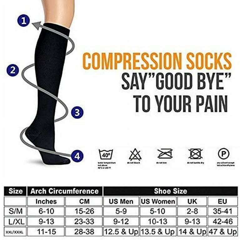 Compression Socks, (7 Pairs) for Men & Women 15-20 mmHg is Best for  Athletics, Running, Flight Travel, Support : : Health & Personal  Care