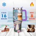thumbnail image 4 of 40 oz Tumbler Mushroom with Handle Stainless Steel Travel Coffee Mug SpillProof Travel Cups Car Cup Holder Friendly for Travel Commuting, 4 of 7