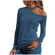 thumbnail image 3 of Ropa de trabajo,Camiseta de verano de manga larga con cuello redondo para mujer, informal y cómoda, de tejido suave y transpirable, ideal para el hogar o el trabajo, sopatenor, 3 of 8