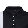 thumbnail image 7 of Charmgo True Classic Tees Men, Men's Casual Fashion Splicing Trend Loose Stand Collar Long Sleeve Polo Shirts, Black Polo Shirts for Men, Clearance Sales Today Deals Prime Black L, 7 of 7