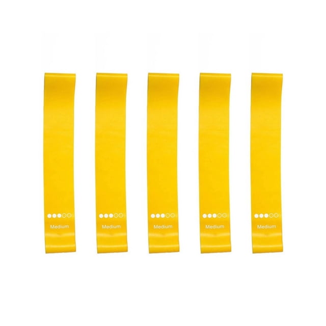 Qarigey 5 unidades/juego de bandas de resistencia para Yoga, cinturón expansor portátil, entrenamiento deportivo, culturismo elástico, Suministros para bajar de peso Amarillo