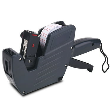 8 Digits Price Tag Gun Labeler Labeller with Red Lines Label Paper for Retail Store Pricing Display Tool   Ink Roller