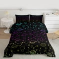 thumbnail image 3 of Manfei Kids Cartoon Planet Bedding Comforter Set, Mystic Galaxy Constellation Twin Comforter Sets, Outer Space Reversible Bedding Set, Microfiber Bedroom Decor, 2pcs, 3 of 9