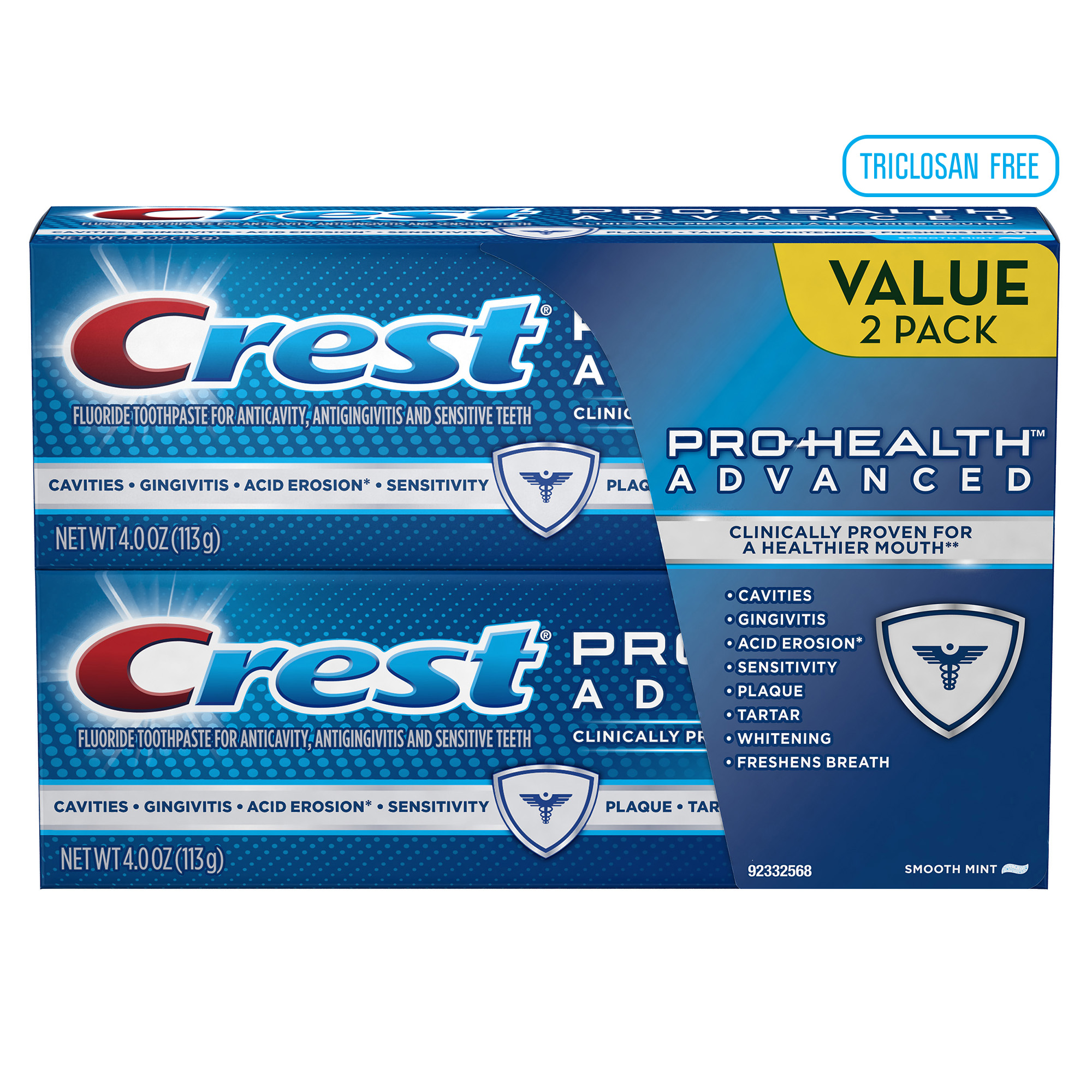 Crest Pro-Health Advanced Soothing Smooth Mint Toothpaste 8.0 oz. 2 Count - image 6 of 9