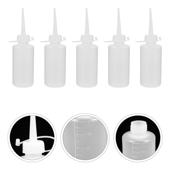 HEMOTON  8 Pcs Transparent Oil Container Small Bottles Lubricating White