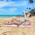 thumbnail image 6 of Ballerina Girl with Flowers Beach Towel 31" x 71", Quick Dry Bath Towel Super Absorbent Lightweight Travel Towel for Beach Yoga Swim Sport Camping Holiday, 6 of 7