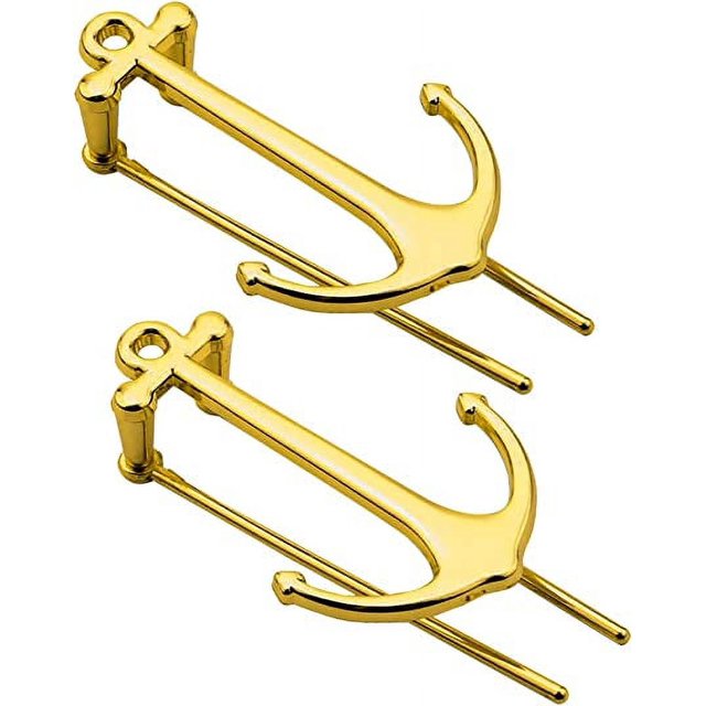 2 marcapáginas de ancla de barco: exquisito soporte de página de metal dorado con forma de ancla, regalo estacionario creativo, adecuado para mujeres mayores, estudiantes, profesores, lectores y adult