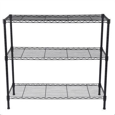 3-Tier Heavy Duty Adjustable Shelving Unit Black