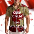 thumbnail image 4 of Men's Casual Everyday Canadian Style Printed Collared Button Down Short Sleeve Shirt for Daily Wear and Weekend Outings, 4 of 4