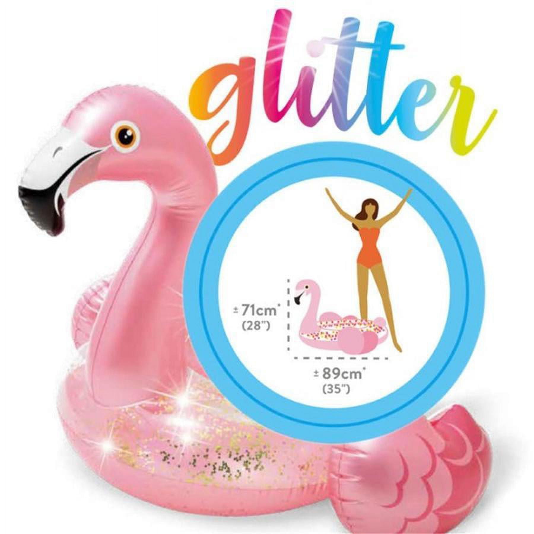 Flamingo Pink Glitter Interlock
