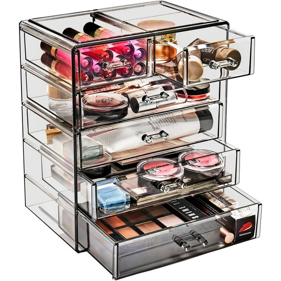 Sorbus New Cosmetics and Jewelry Big Storage Case Display