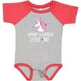 thumbnail image 3 of Inktastic Grammy and Grandpa Love Me Girl Unicorn Girls Baby Bodysuit, 3 of 5