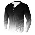thumbnail image 2 of UAMVSH Mens Gradient Henley Neck Shirts Fashion Long Sleeve T-Shirts Casual Button down Vacation Tops Slim Fit Muscle Pullover(3X-Large,Multicolor 2), 2 of 4