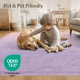 thumbnail image 4 of ODIKA 8'x10' Washable Area Rug Non-Shedding, Easy Care, Purple Gradient Pink Ombre Watercolor Blend Subtle Border for King Size Bedroom Under Bed, Master Suite, 4 of 7