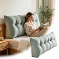 thumbnail image 2 of Headboard Pillow Triangular Bedside Cushion Bed Sofa Backrest Support Reading Pillow, Headboard Pillow for Sitting Up Reading or Working, 2 of 4