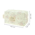 thumbnail image 2 of Unique Bargains 1 Pc Rose Floral Makeup Bag for Travel Vacation Pink Polyester, 2 of 5