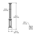 thumbnail image 2 of Pemberly Row Traditional Plastic Lamp Post without Mount in Black, 2 of 7