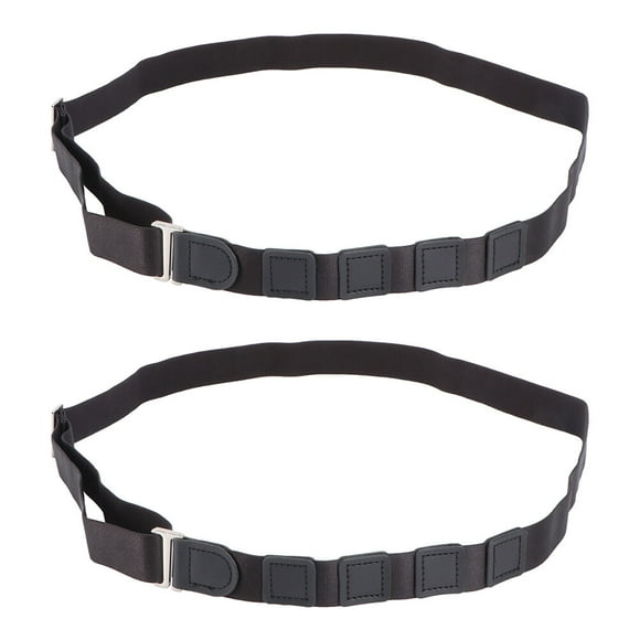 Miangastore 2Pcs Black Shirt Keepers Non Slip Nylon Adjustable For Professionals