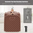 thumbnail image 3 of Costway Sauna à Vapeur Portable avec Température Réglable à 9 Vitesses et Boîte à Herbes Café, 3 of 9