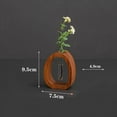 thumbnail image 2 of Ckraxd Walnut Wood Flower Vase Solid Wood Elegant Decorative Vase for Fresh or Dried Flowers Home Decor Centerpiece, 2 of 7
