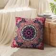 thumbnail image 4 of LALILO Throw Pillow Covers Patchwork With Flowers And Ornamental Cushion Cover 18" x 18", 2 Pack, 4 of 6