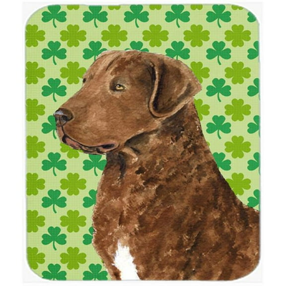 Chesapeake Bay Retriever St. Patricks Day Shamrock Mouse Pad, Hot Pad Trivet