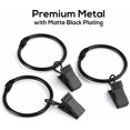 thumbnail image 5 of Curtain rings with clips, black 20 pieces, 5 of 5