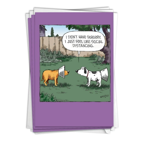 NobleWorks Pack of 3 Funny Get Well Greeting Cards with Envelopes (1 Design, 3 Each) No Surgery C9293GWG-C3x1