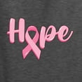 thumbnail image 2 of Wild Bobby, Hope Pink Ribbon Support Brave Fight, Breast Cancer Awareness, Front and Back Men Graphic Tee, Heather Black, X-Large, 2 of 4